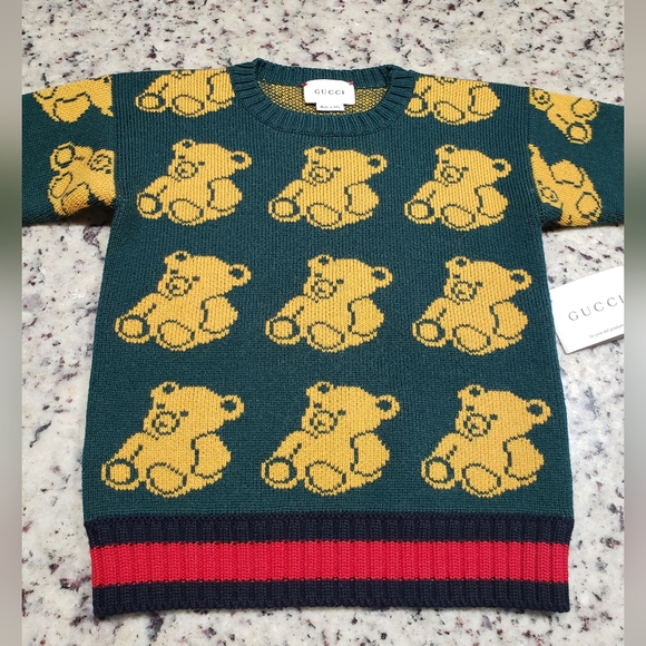Gucci Kids size 4 Teddy Bear Sweater - Picture 3 of 11